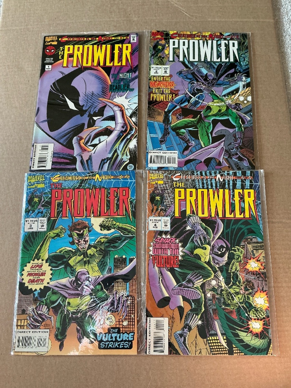 Marvel Comics The Prowler Lot Issues 1-4 Complete Series